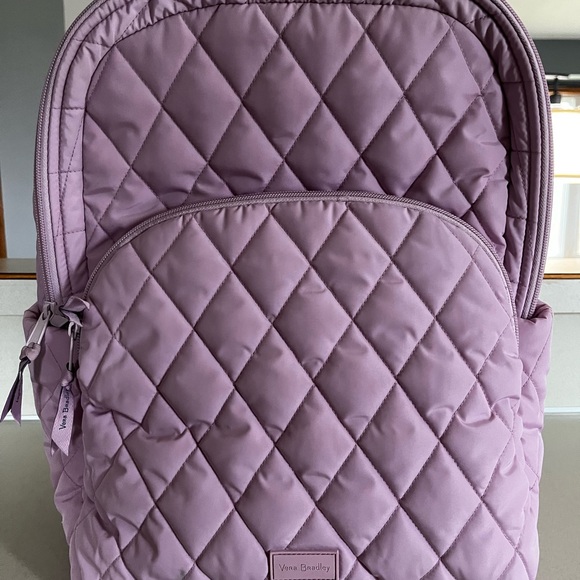 Vera Bradley Purple Quilted Backpack - Picture 1 of 5